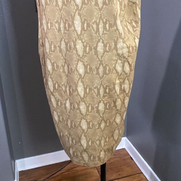 RALPH LAUREN SNAKE PRINT DRESS Tan - Picture 3 of 8